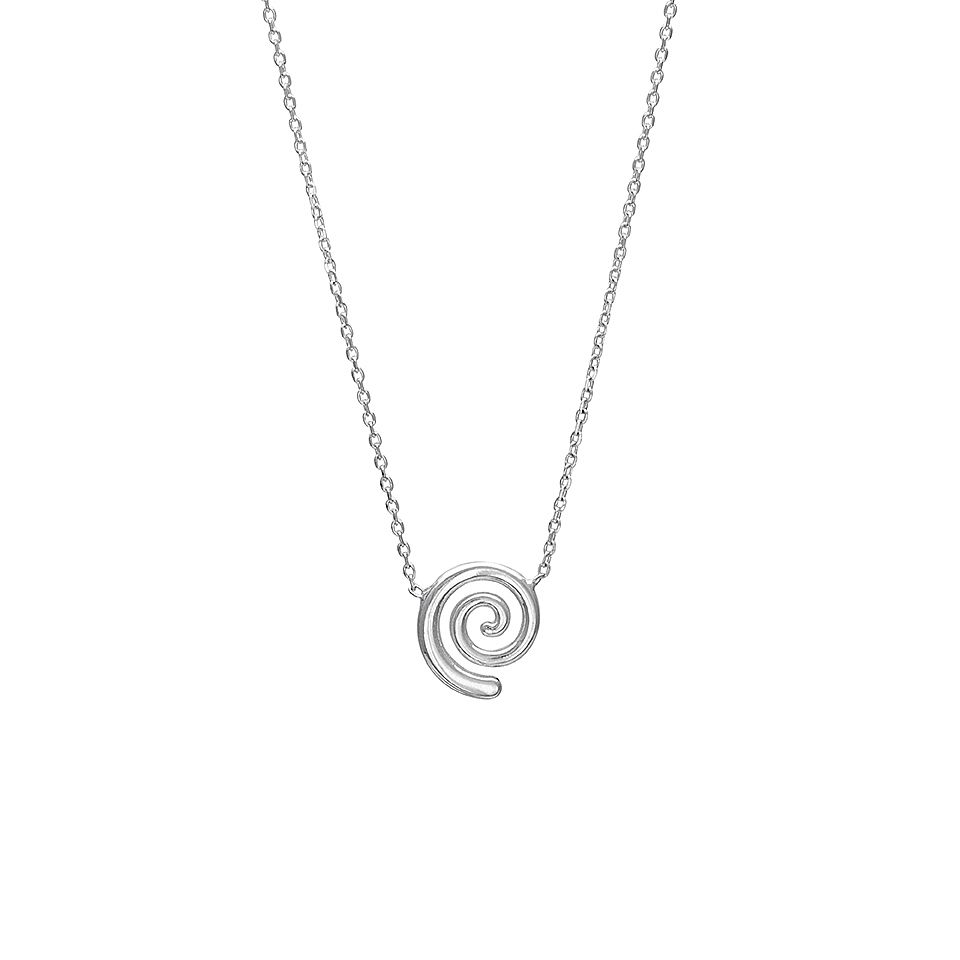 Halsband i &aring;tervunnet silver