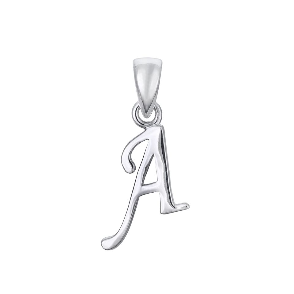 Hängsmycke i äkta silver Bokstav A