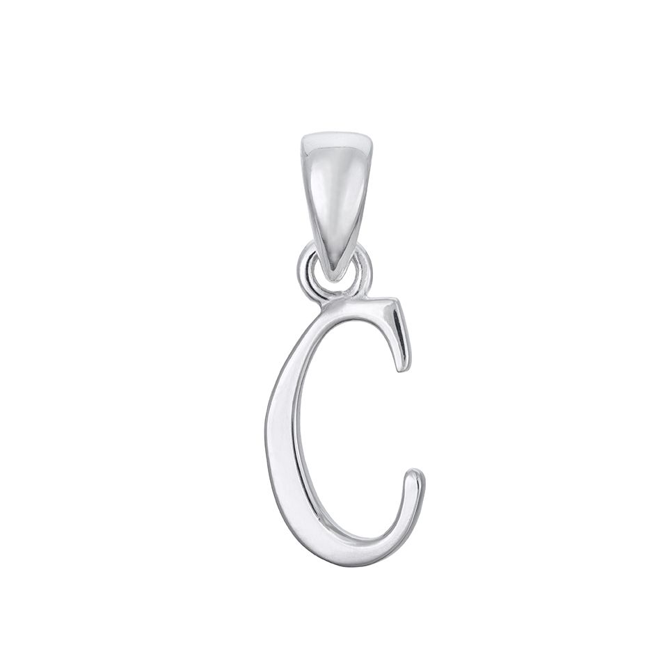 Hängsmycke i äkta silver Bokstav C