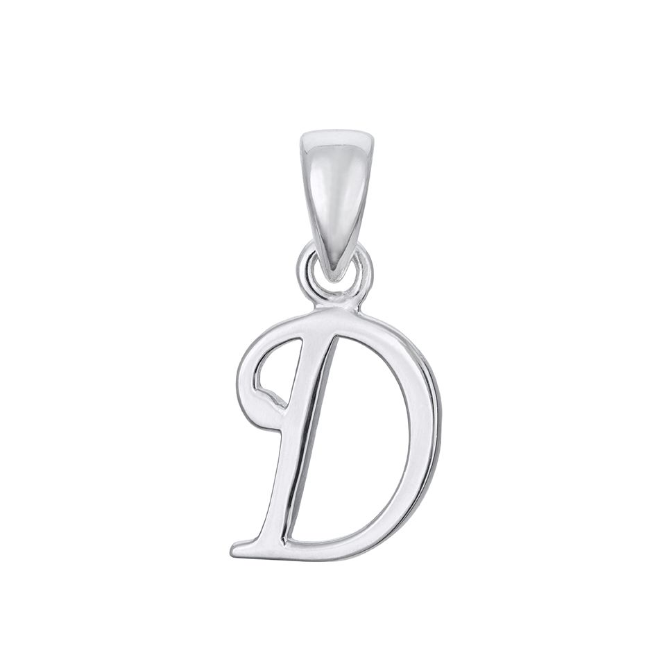 Hängsmycke i äkta silver Bokstav D