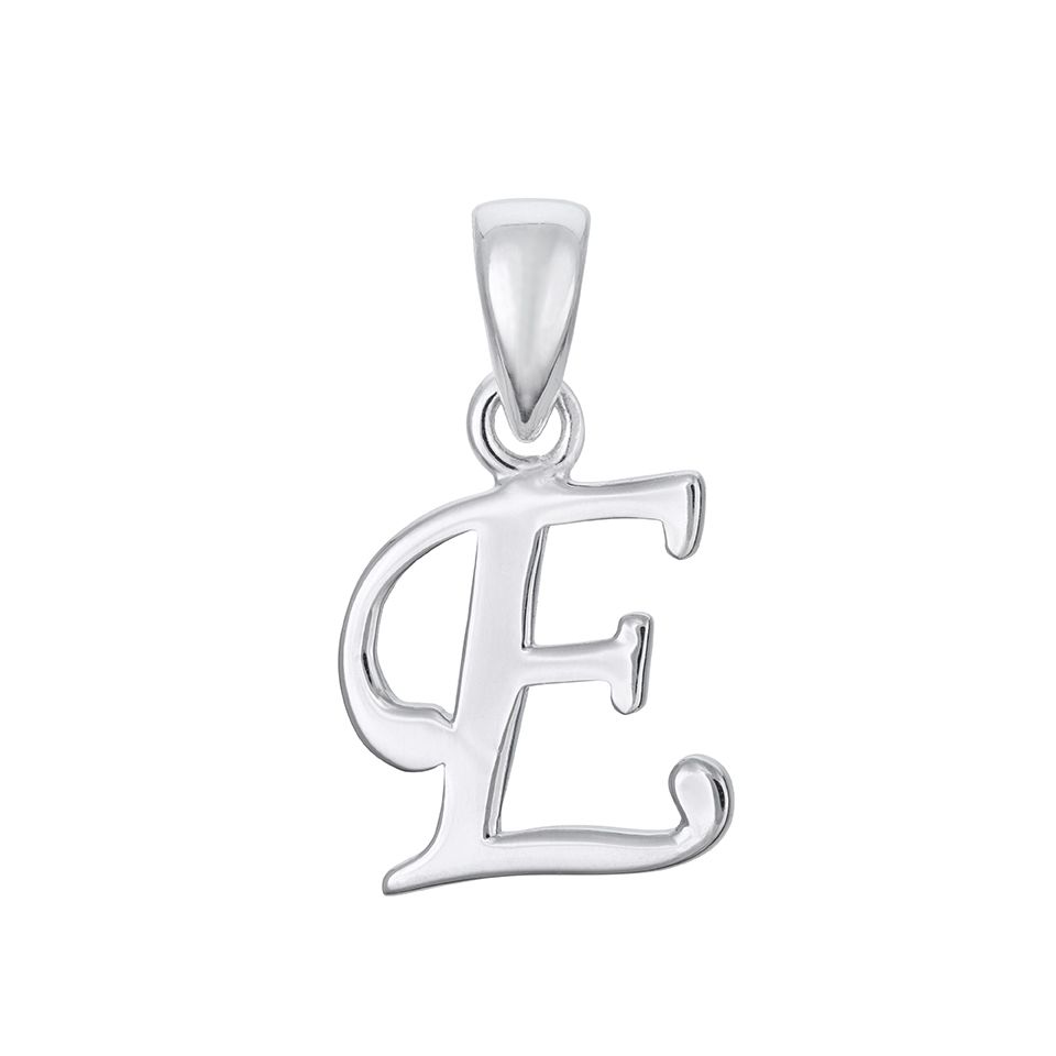 Hängsmycke i äkta silver Bokstav E