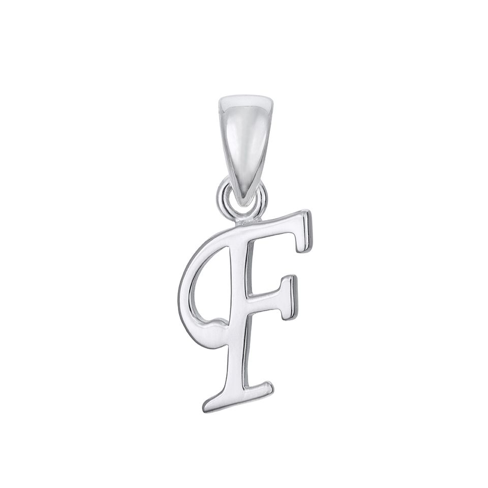 Hängsmycke i äkta silver Bokstav F