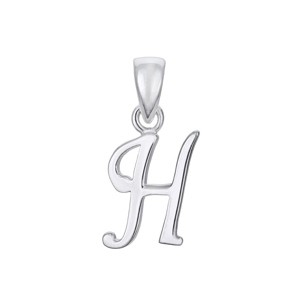 Hängsmycke i äkta silver Bokstav H