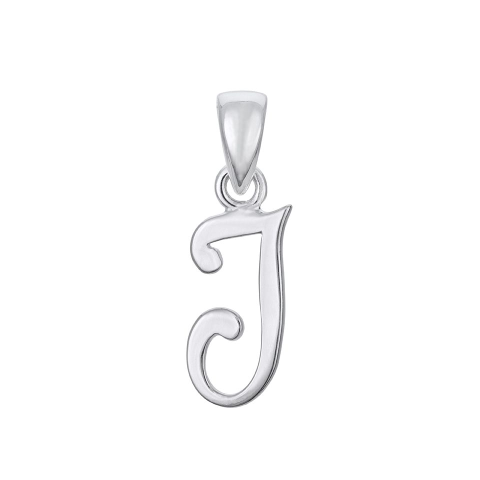 Hängsmycke i äkta silver Bokstav J