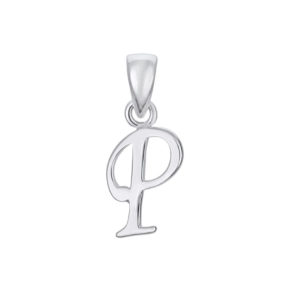 Hängsmycke i äkta silver Bokstav P