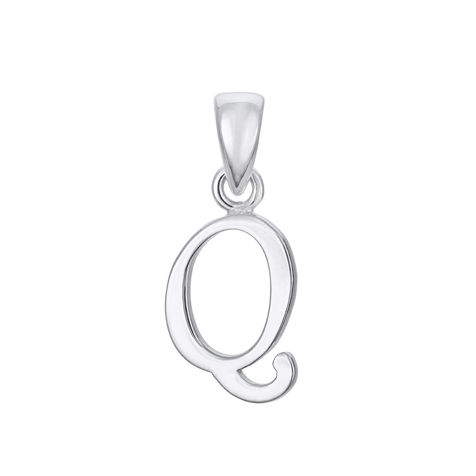 Hängsmycke i äkta silver Bokstav Q