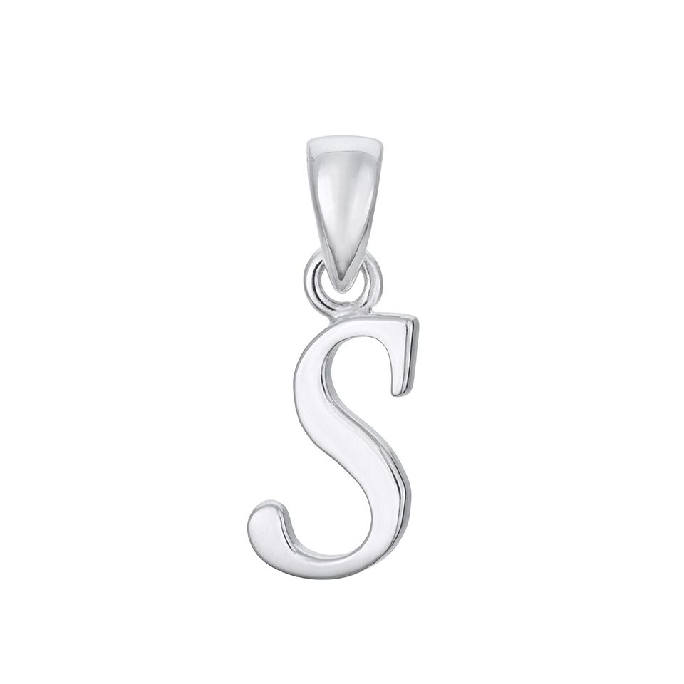 Hängsmycke i äkta silver Bokstav S