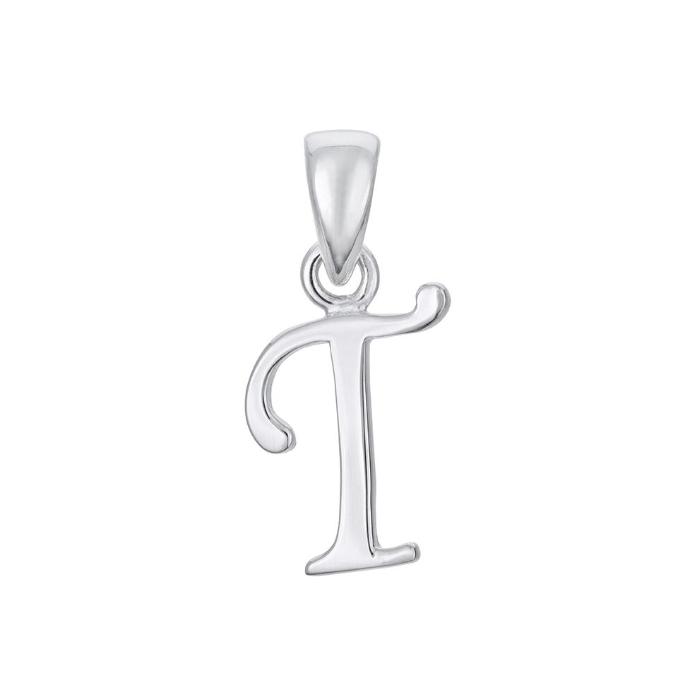 Hängsmycke i äkta silver Bokstav T