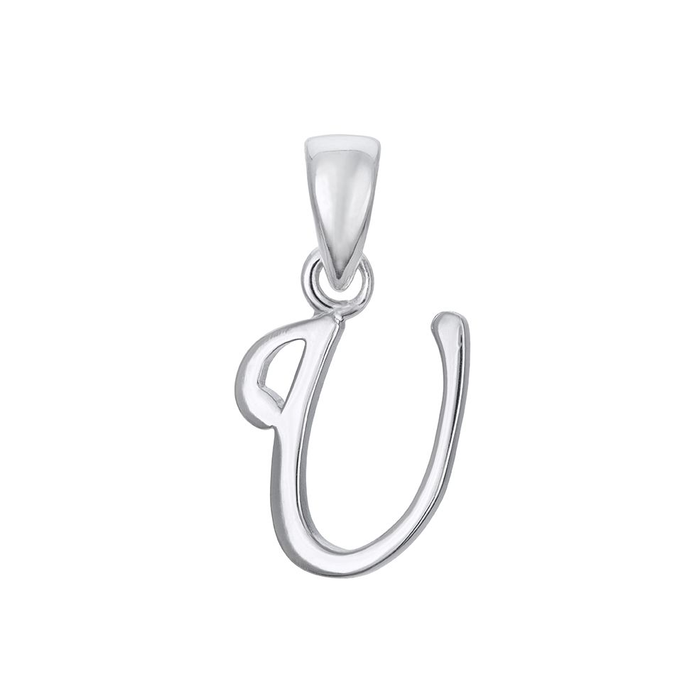 Hängsmycke i äkta silver Bokstav U