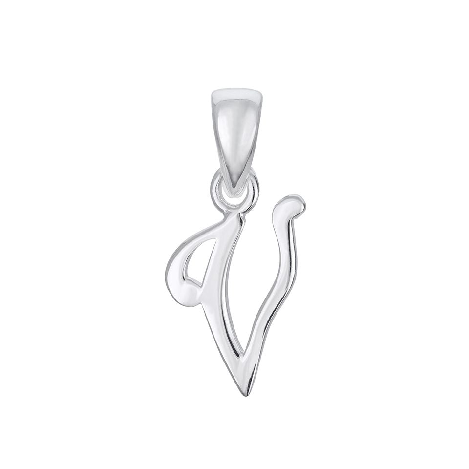 Hängsmycke i äkta silver Bokstav V