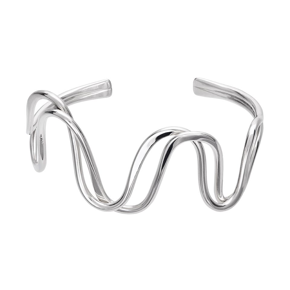 Öppen armring i äkta silver