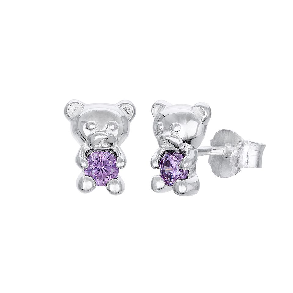 &Ouml;rh&auml;ngen bj&ouml;rn med lila kubisk zirkonia