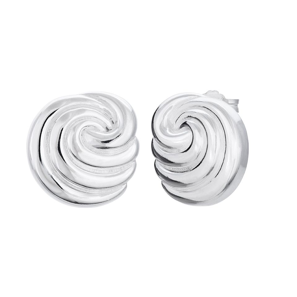 Örhängen i äkta silver med snäckmönster
