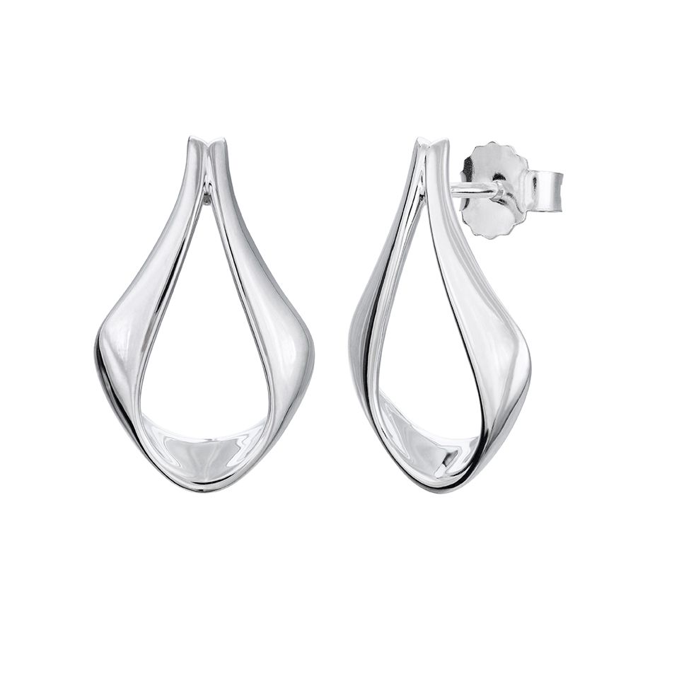 Örhängen med droppform i äkta silver