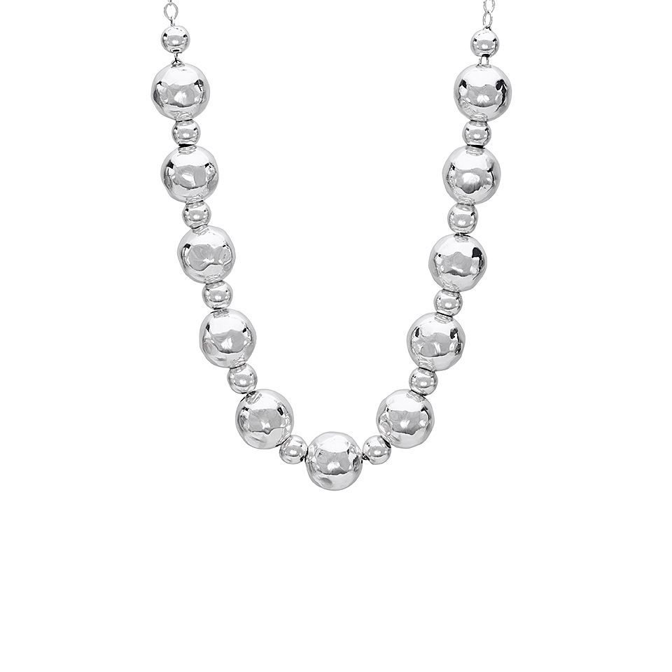 Halsband i äkta silver med hamrade kulor