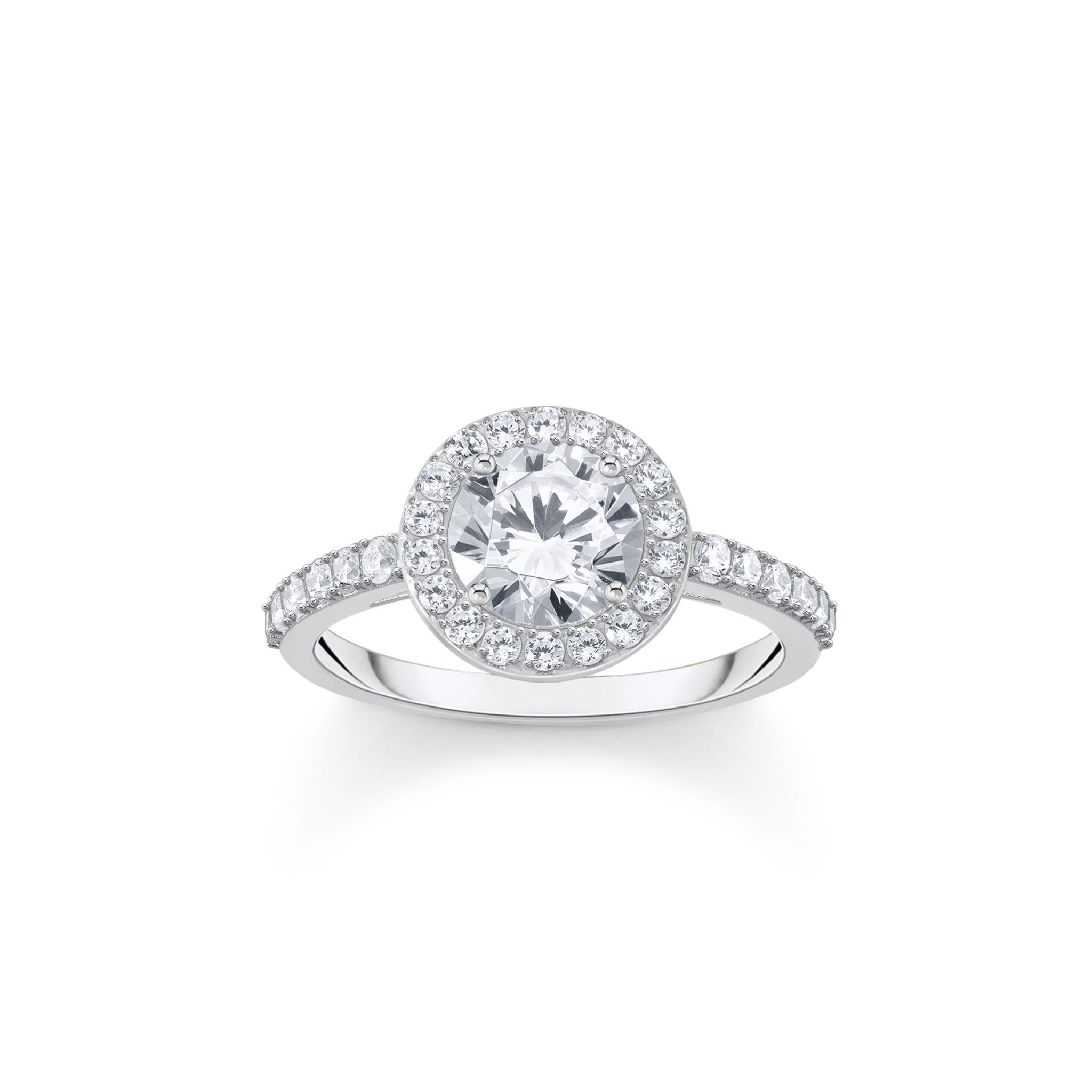 Ring med kubisk zirkonia, 16.5