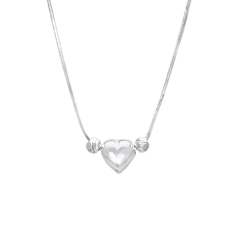 Halsband i &auml;kta silver