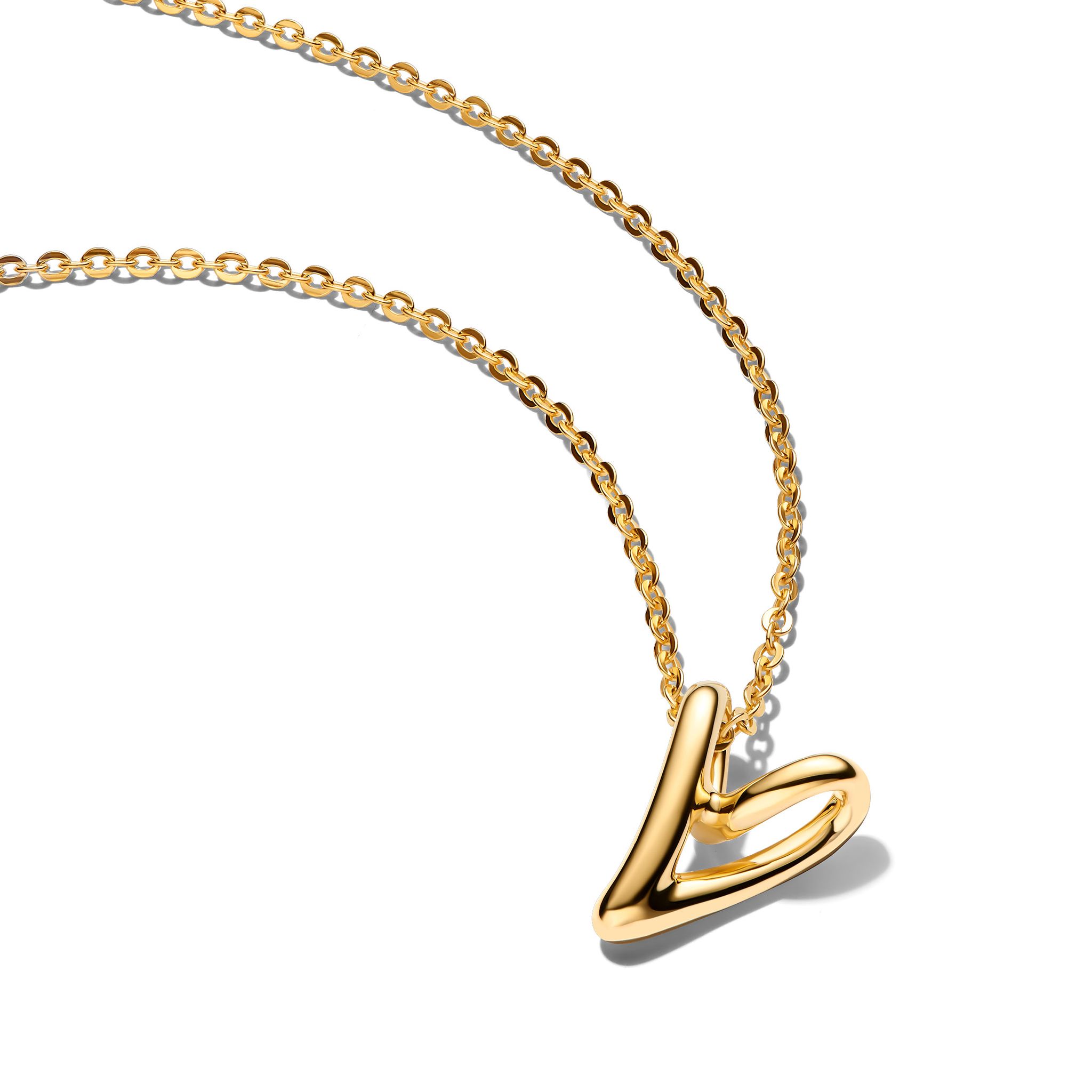 F&ouml;rgyllt halsband med organiskt hj&auml;rta