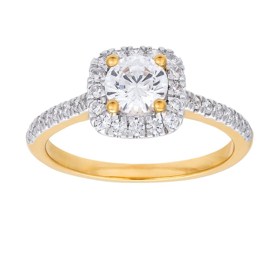 Diamantring i 18K guld, 15.5