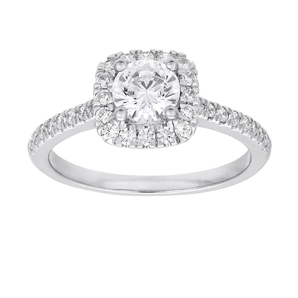 Diamantring i 18K guld, 17.5