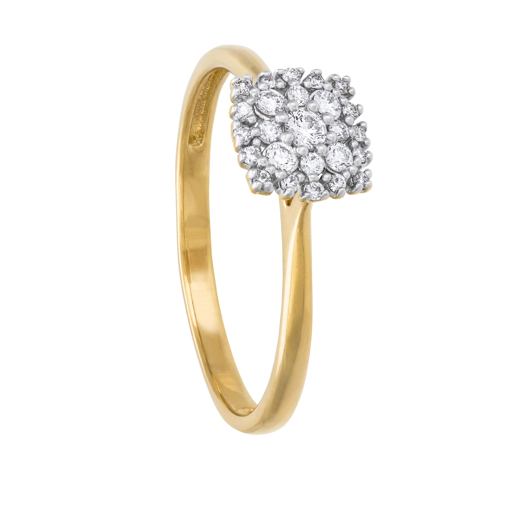 Diamantring i 18K guld, 16.0