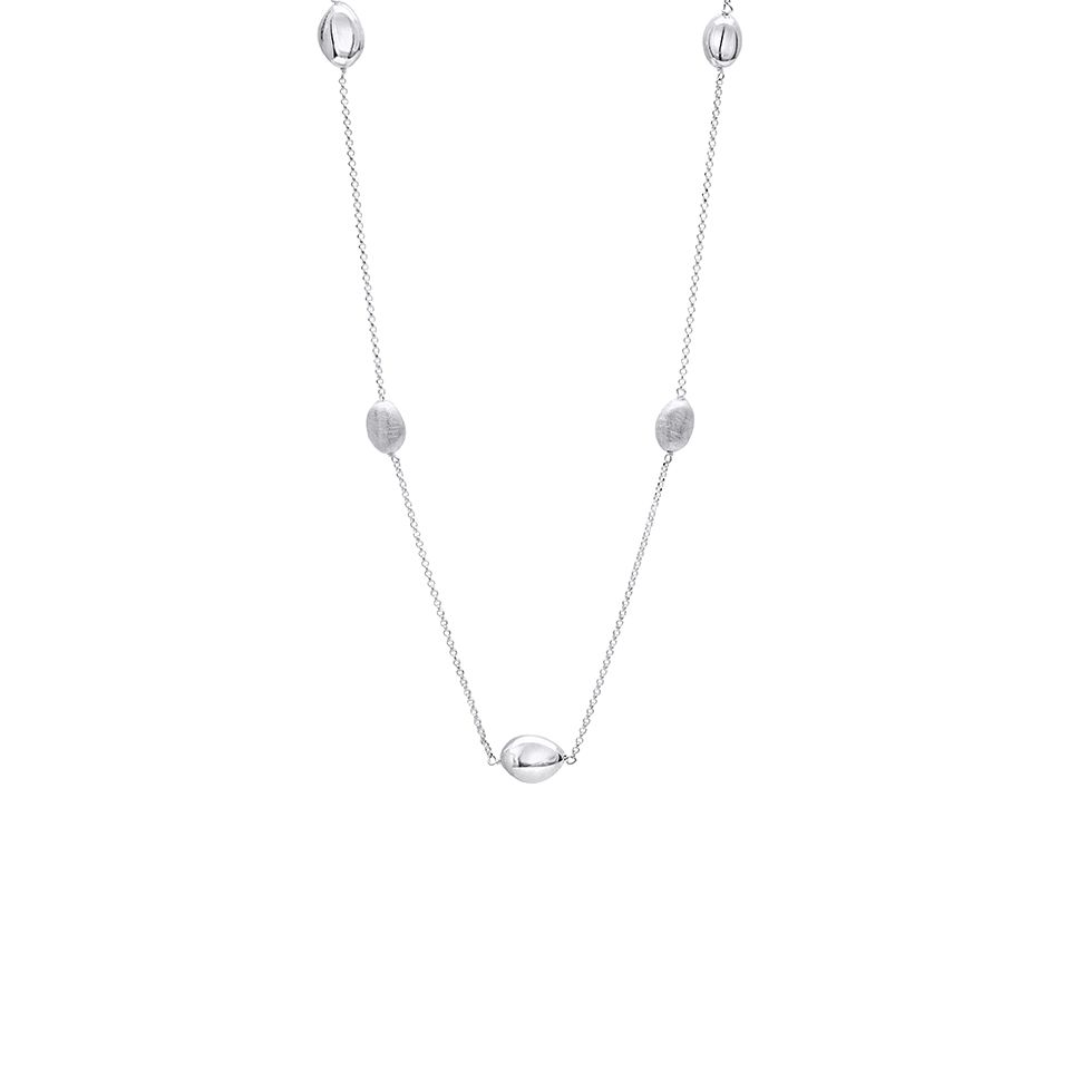 Halsband i &auml;kta silver