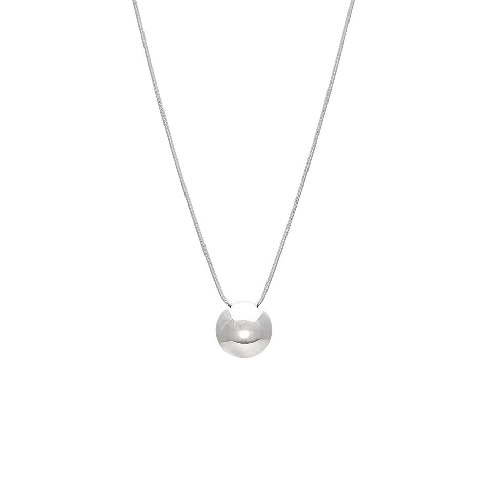 Halsband i &auml;kta silver