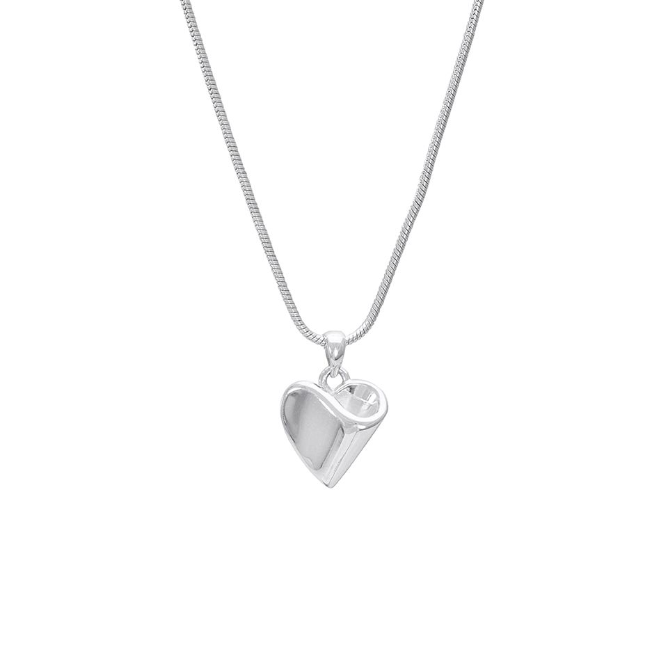 Halsband i &auml;kta silver