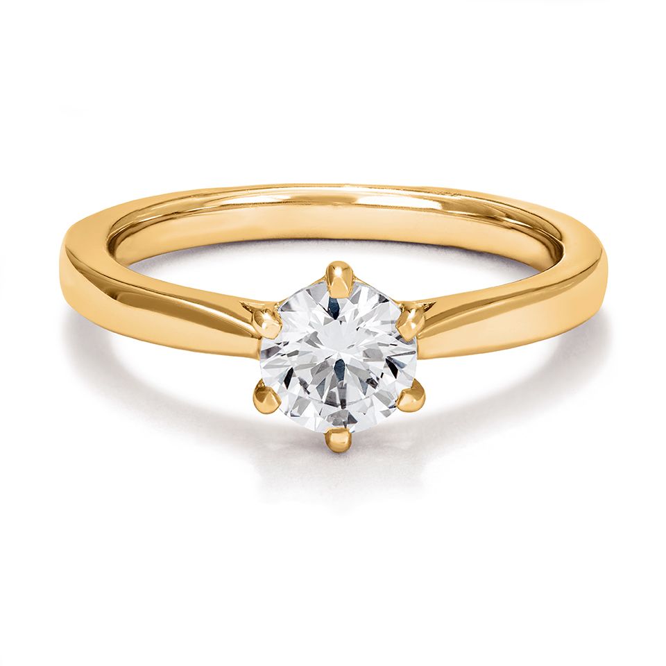 Ring med labbodlad diamant Polaris, 17.5