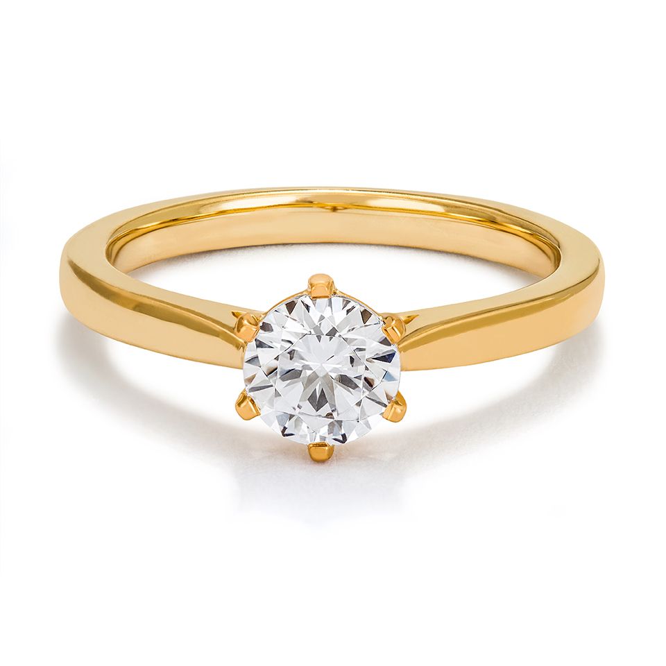 Ring med labbodlad diamant Polaris, 17.0