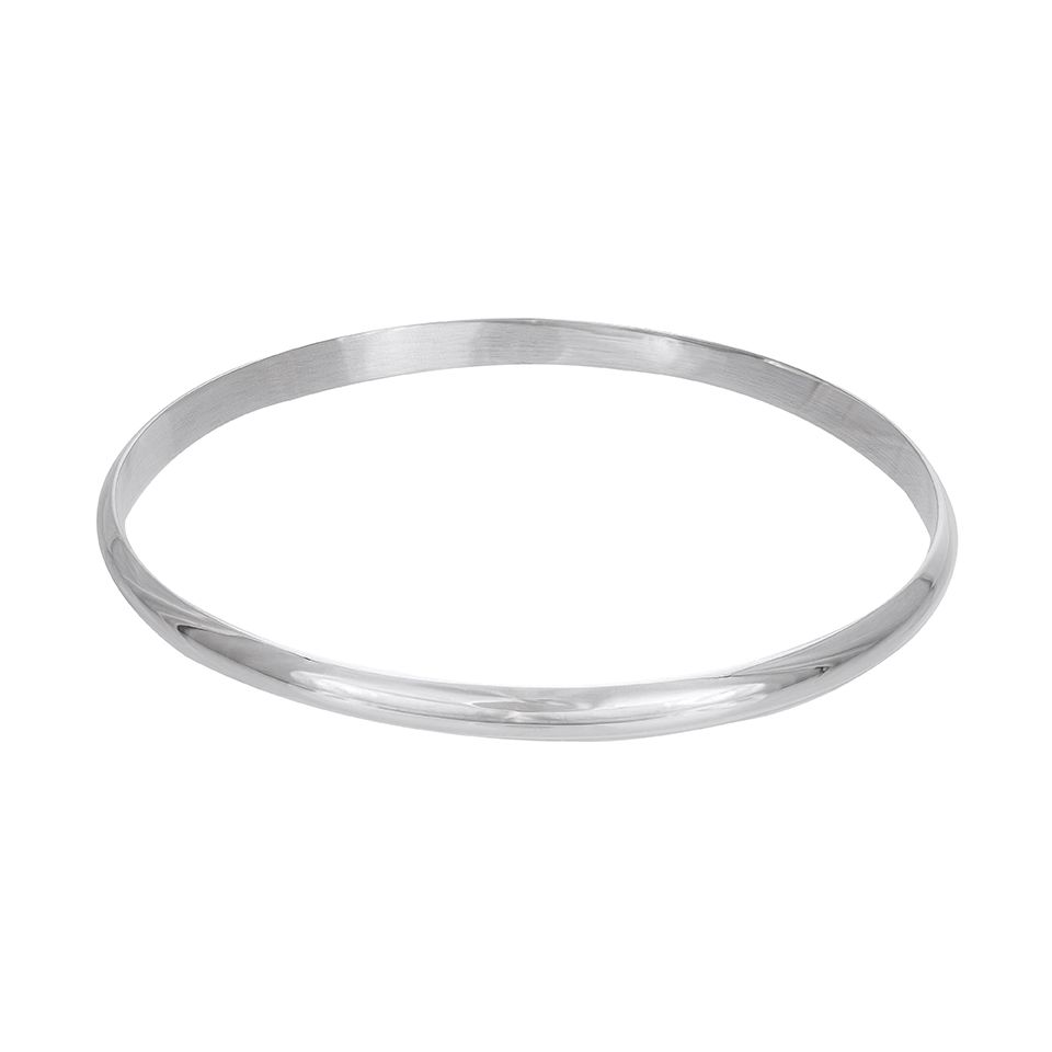 Armring i äkta silver med kupad form