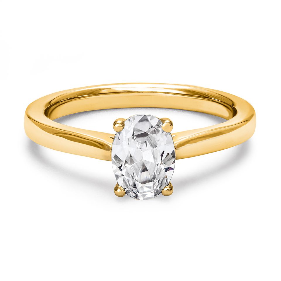 Ring med labbodlad diamant Electra, 15.5