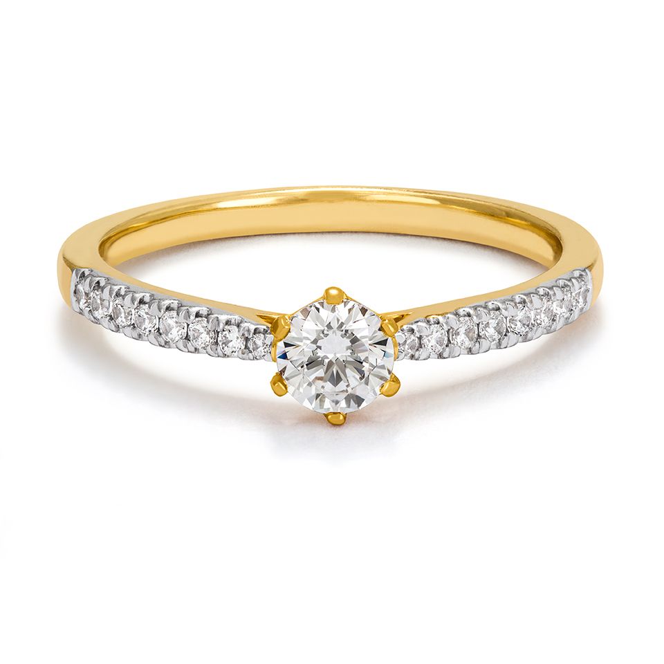 Ring med labbodlade diamanter Vega, 16.0