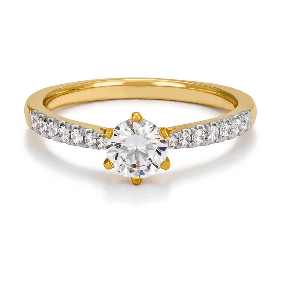 Ring med labbodlade diamanter Vega, 18.5