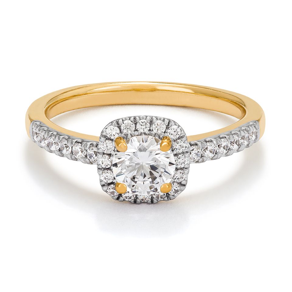 Ring med labbodlade diamanter Sirius, 17.5