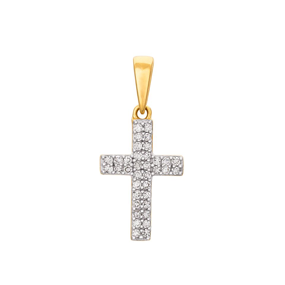 Diamathänge i 18K guld - Kors