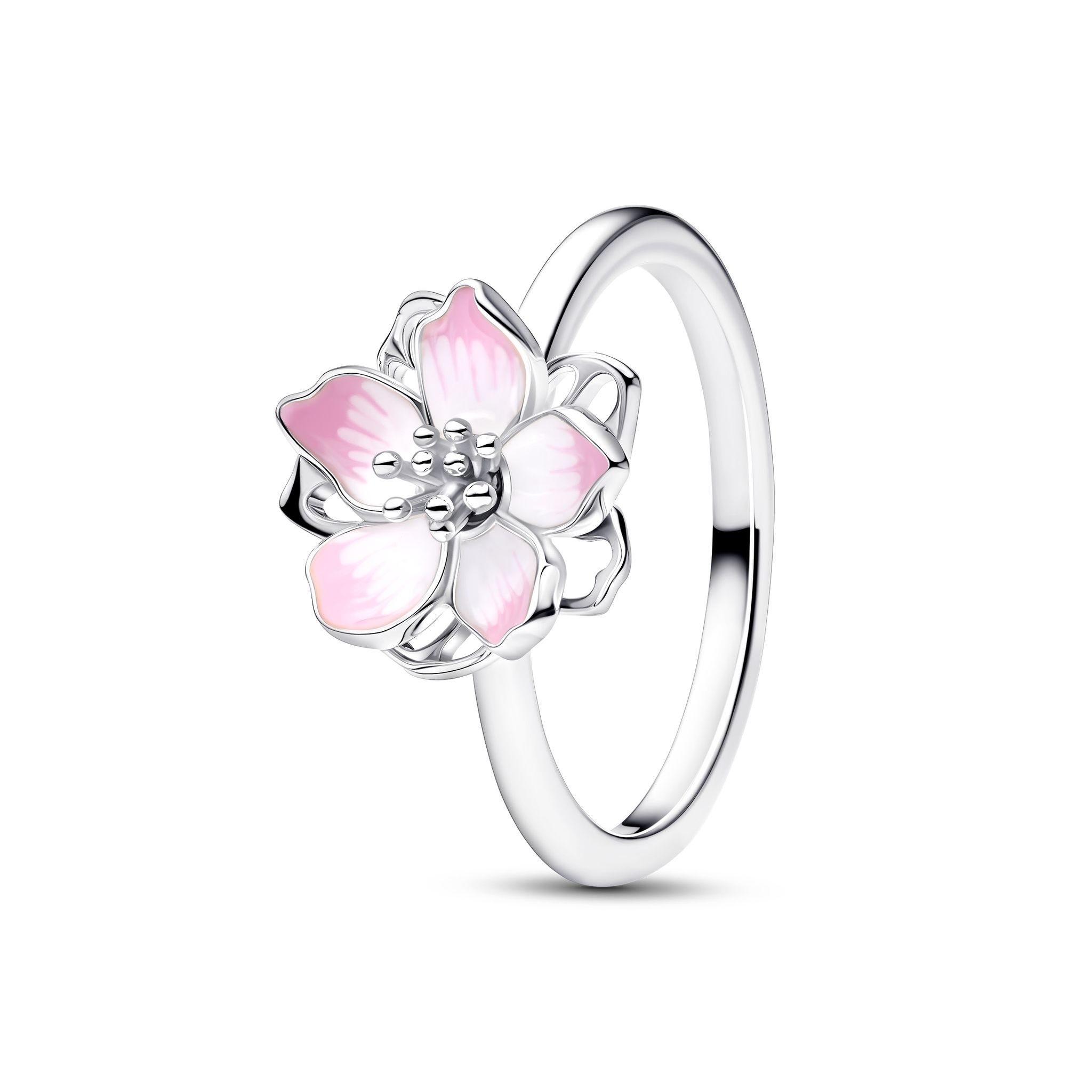 Ring i äkta silver med körsbärsblomma, 16.5