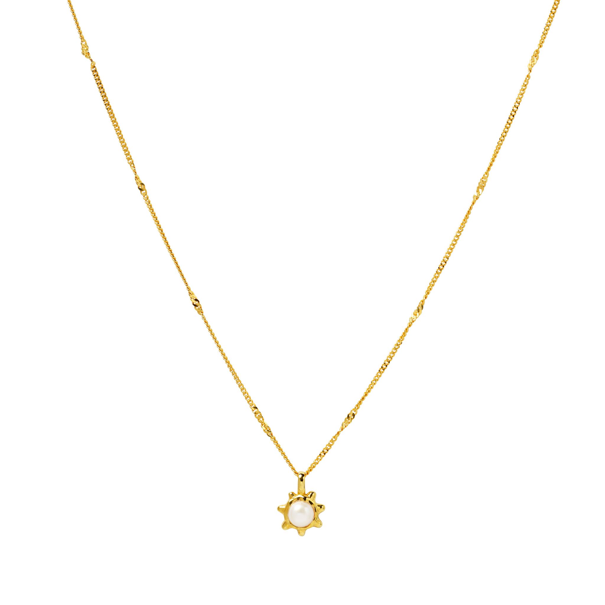 Halsband Florentina Pearl i &auml;kta silver