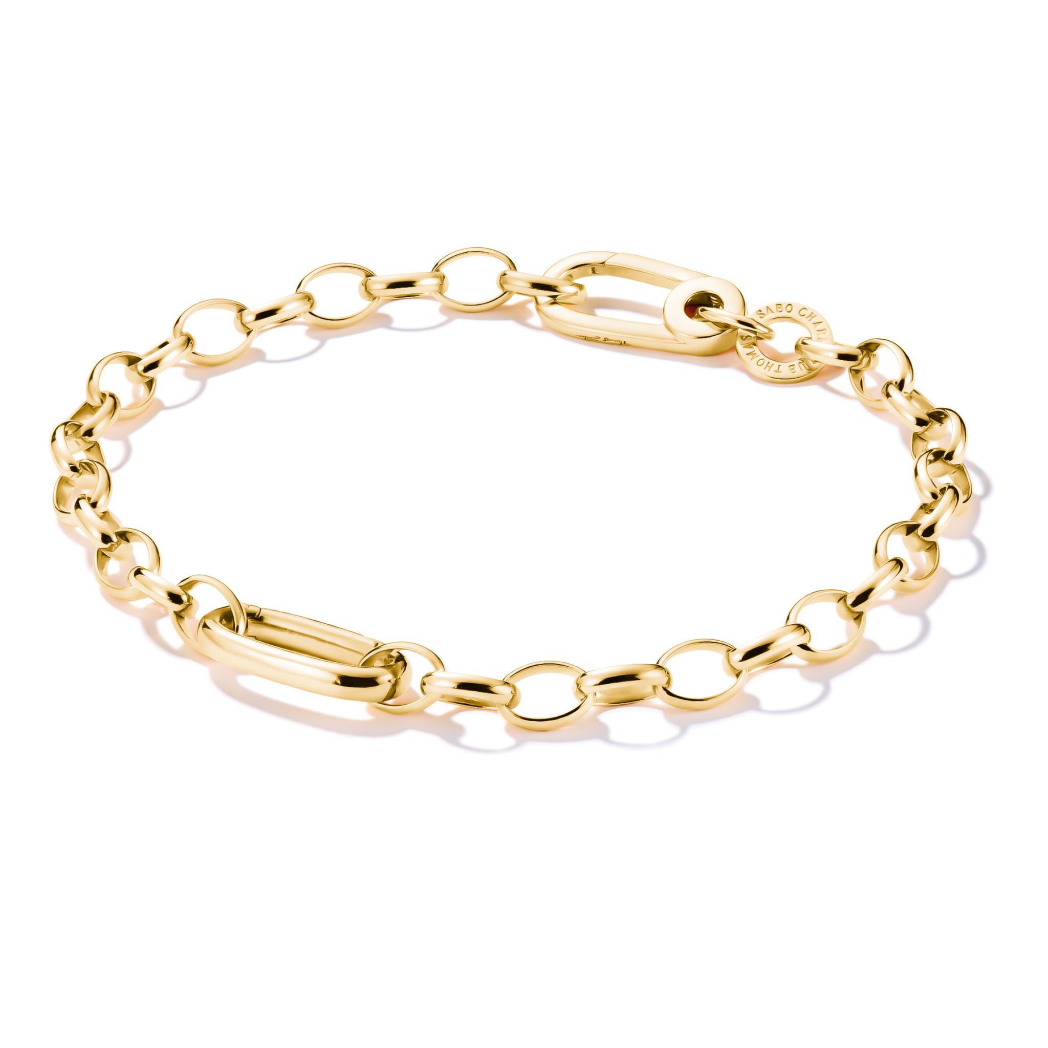 Armband i &auml;kta silver 17cm