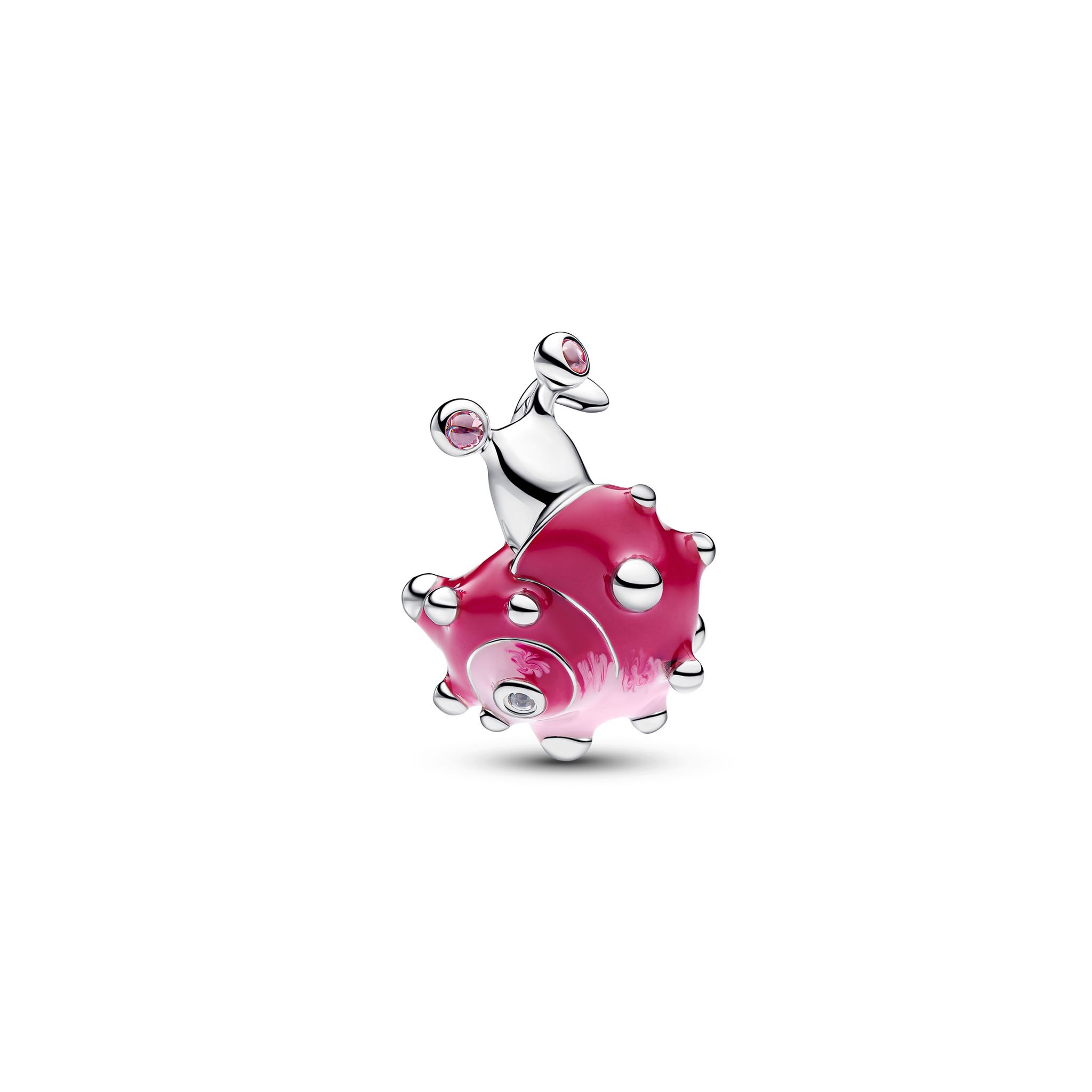 Berlock i äkta silver med rosa snigel