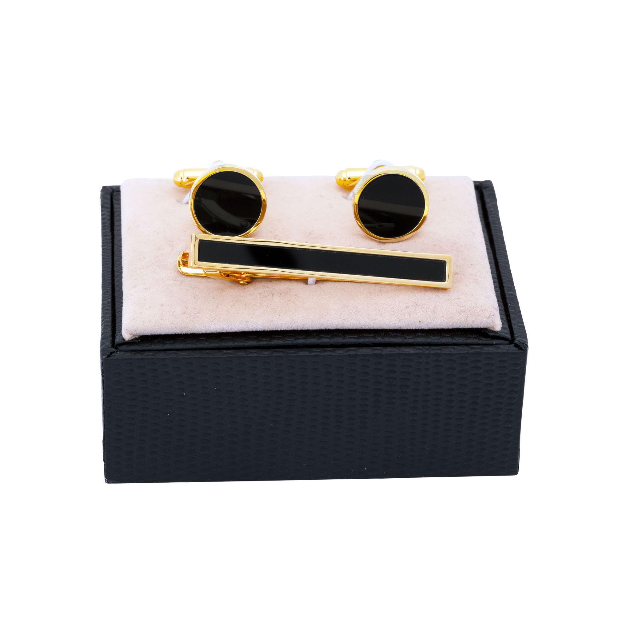 Set manschettknappar i m&auml;ssing