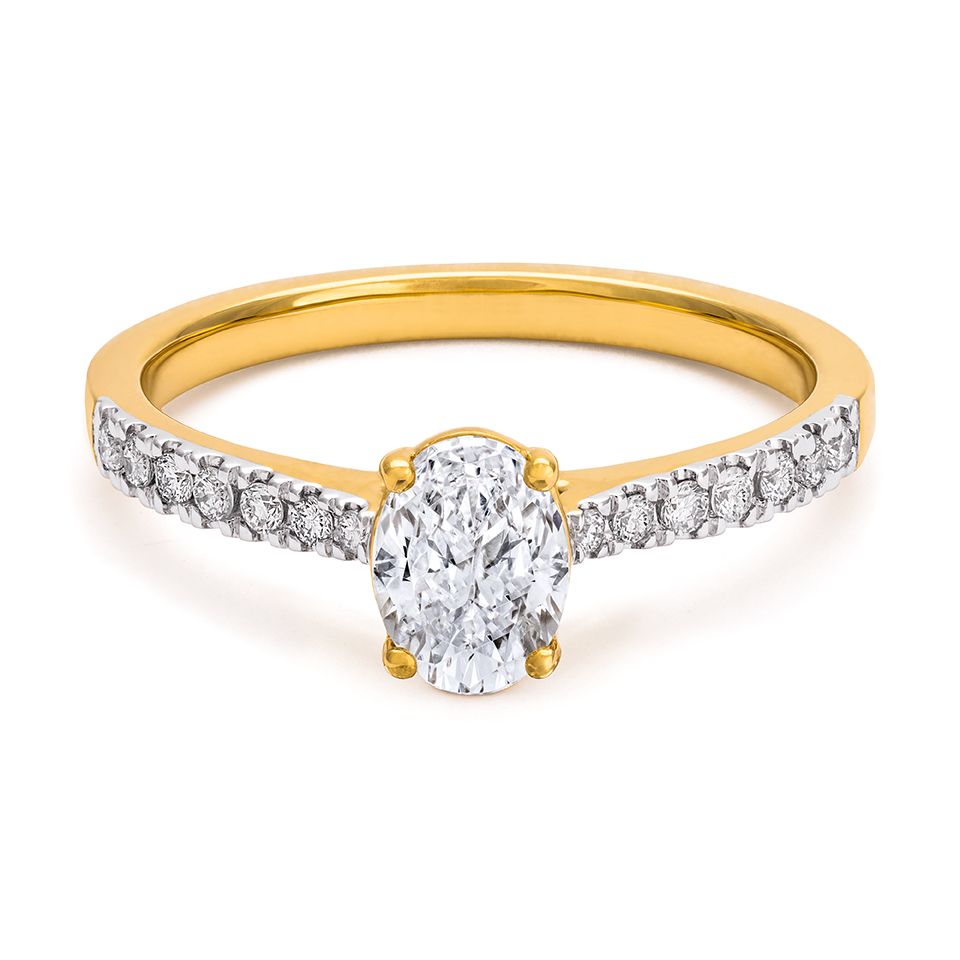 Ring med labbodlade diamanter Electra, 16.5