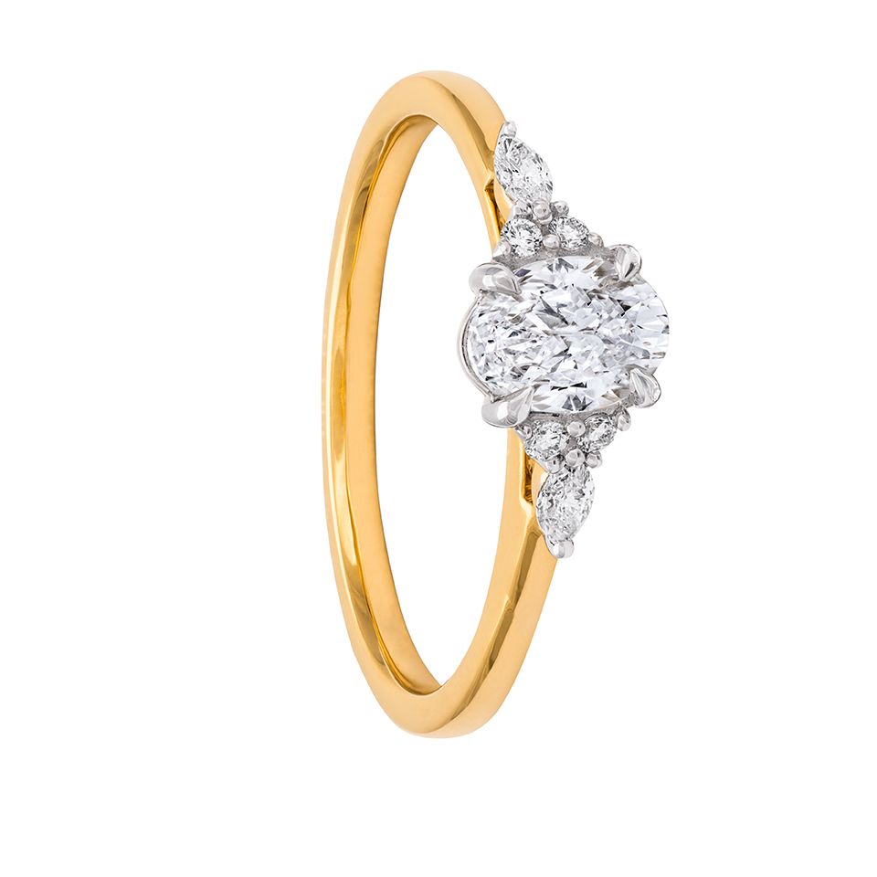 Diamantring i 18K guld, 16.0