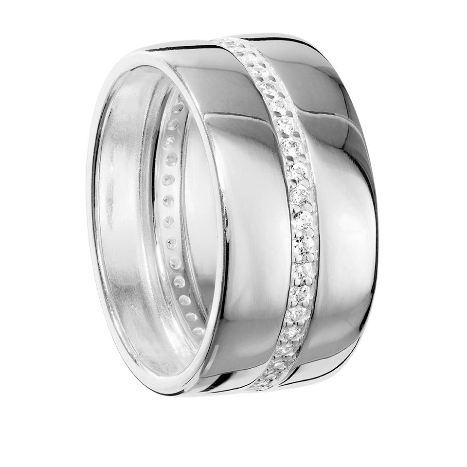 Ring i äkta silver, 19.0