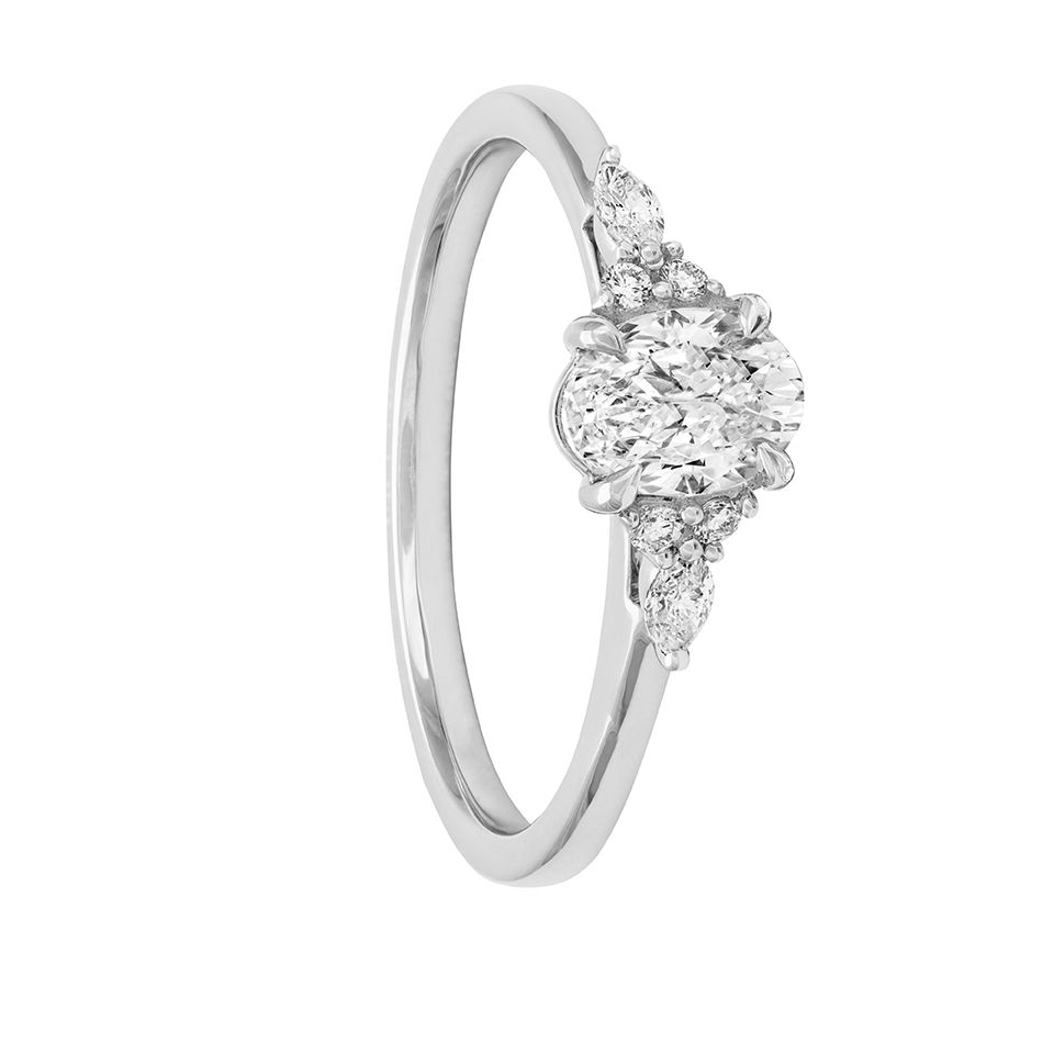 RING 18K GULD, DIAMANT 0,60CT, 15.5