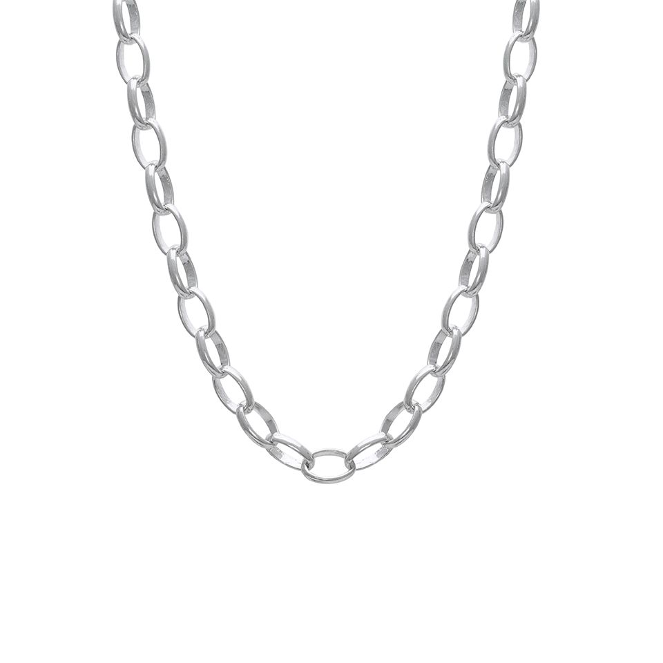 Kedja i &auml;kta silver 45 cm