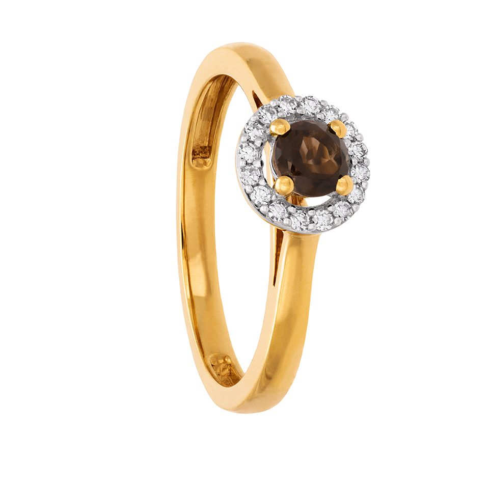 Diamantring i 18K guld, 15.5