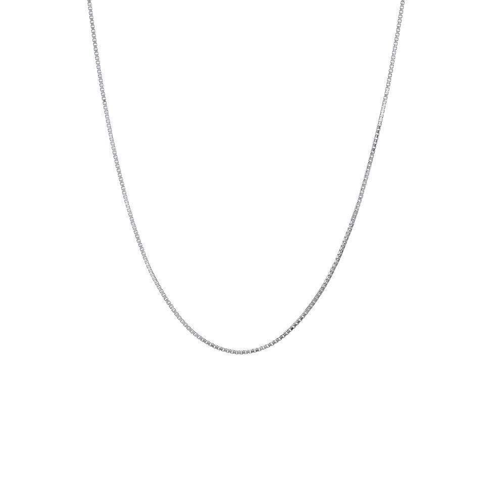 Kedja i &auml;kta silver 38 cm