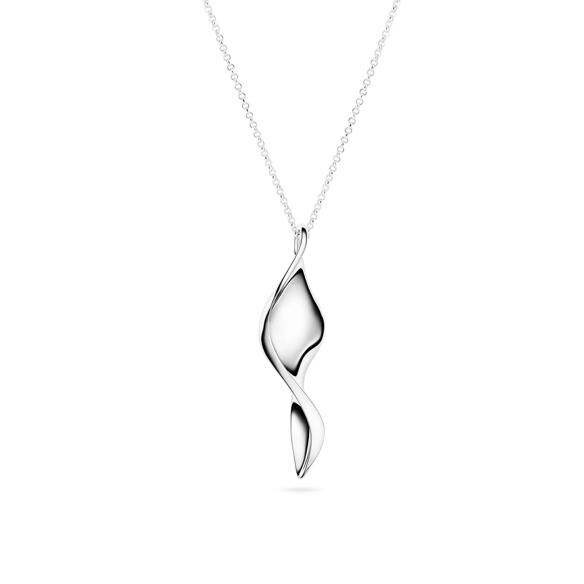 Halsband Foglia i &auml;kta silver